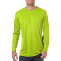 Adult Long Sleeve Moisture Wicking Crew Neck Tee